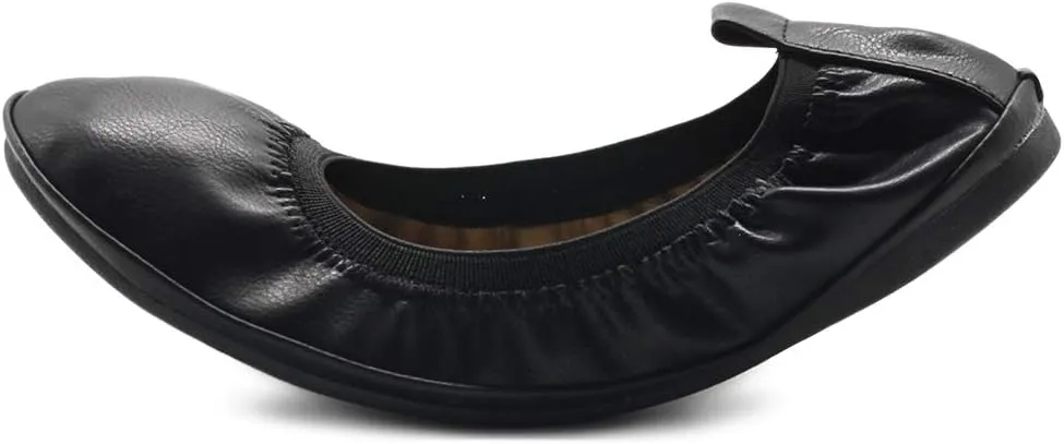 Ollio Women's Shoe Collar Shoe Pull Tab Comfort Ballet Flat