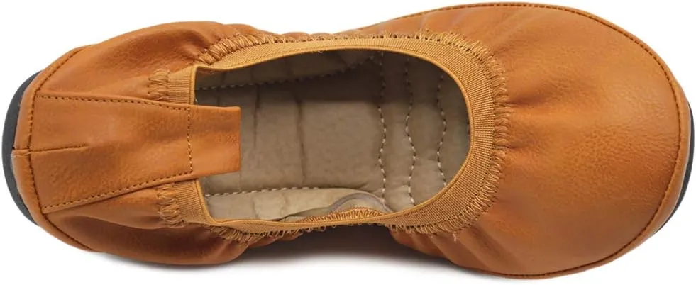 Ollio Women's Shoe Collar Shoe Pull Tab Comfort Ballet Flat