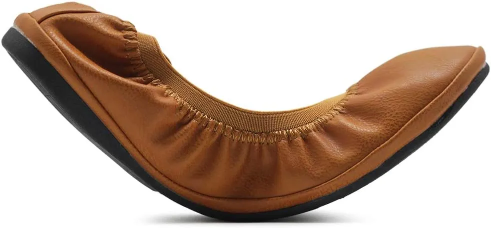 Ollio Women's Shoe Collar Shoe Pull Tab Comfort Ballet Flat