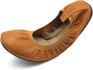 Ollio Women's Shoe Collar Shoe Pull Tab Comfort Ballet Flat