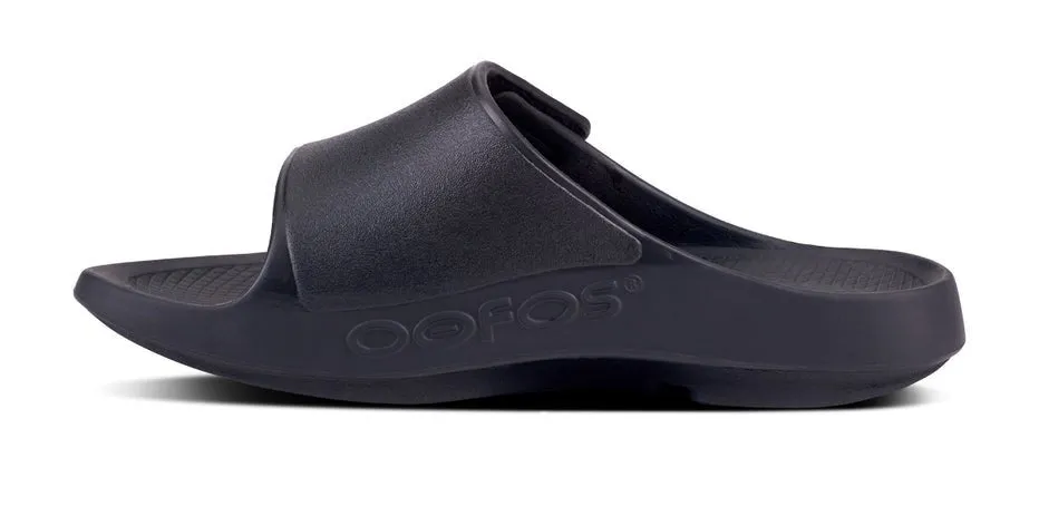 Oofos Ooahh Sport Flex Sandal - Matte Black 1550MATBLK