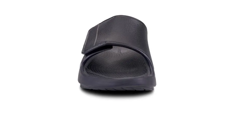 Oofos Ooahh Sport Flex Sandal - Matte Black 1550MATBLK