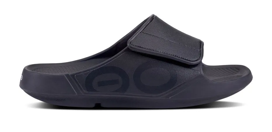 Oofos Ooahh Sport Flex Sandal - Matte Black 1550MATBLK