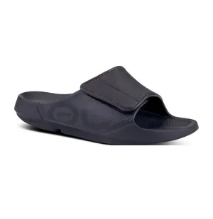 Oofos Ooahh Sport Flex Sandal - Matte Black 1550MATBLK