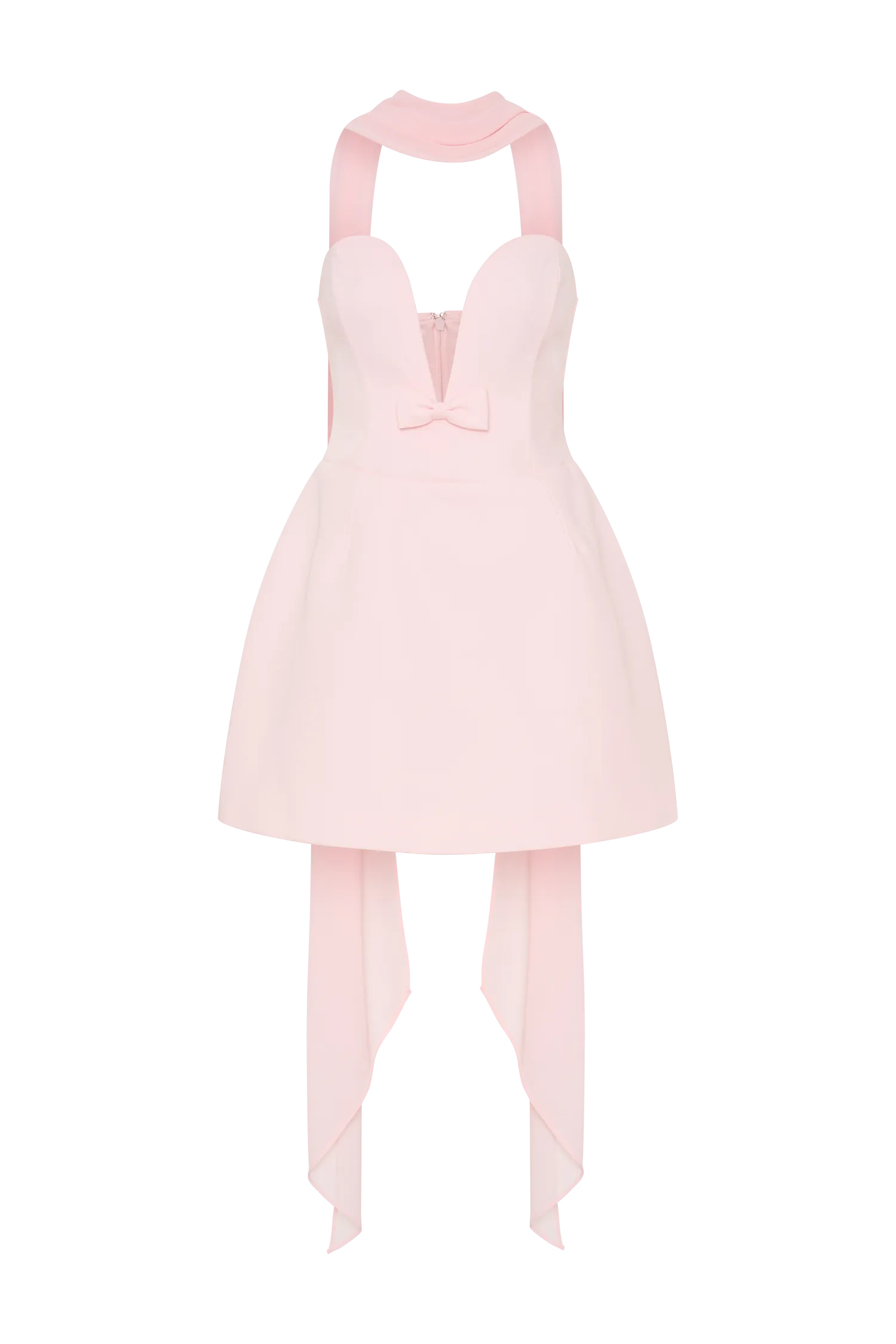 Orellia Strapless Suiting Mini Dress - Soft Pink