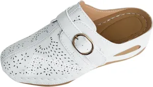Orthopedic Sandals for Women Closed Toe Cute Mules Women Slip On Summer Mule High Heel Slipper Breathable Wedge Slides