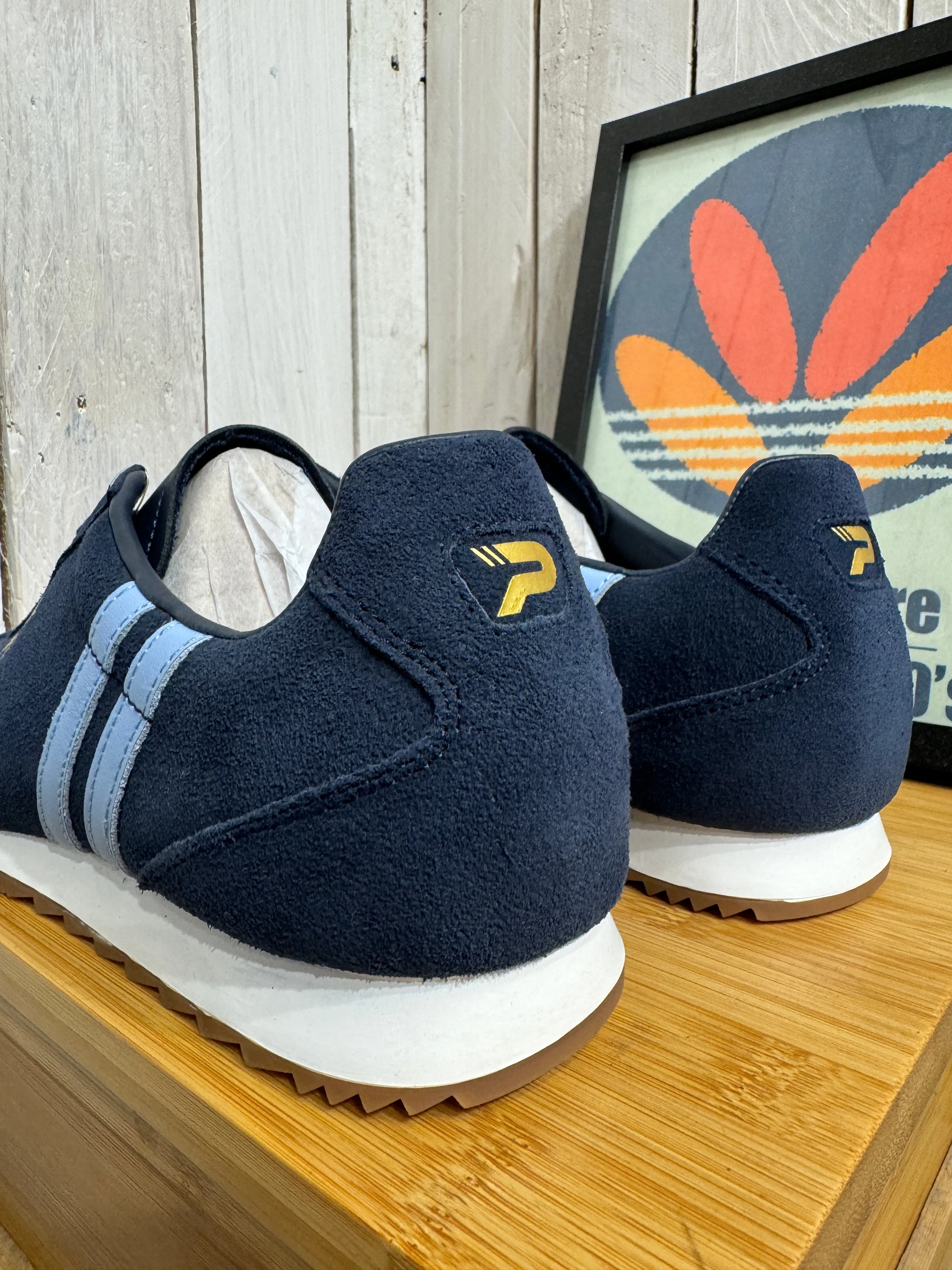 Patrick Rio Suede Trainers - Navy Sky Blue