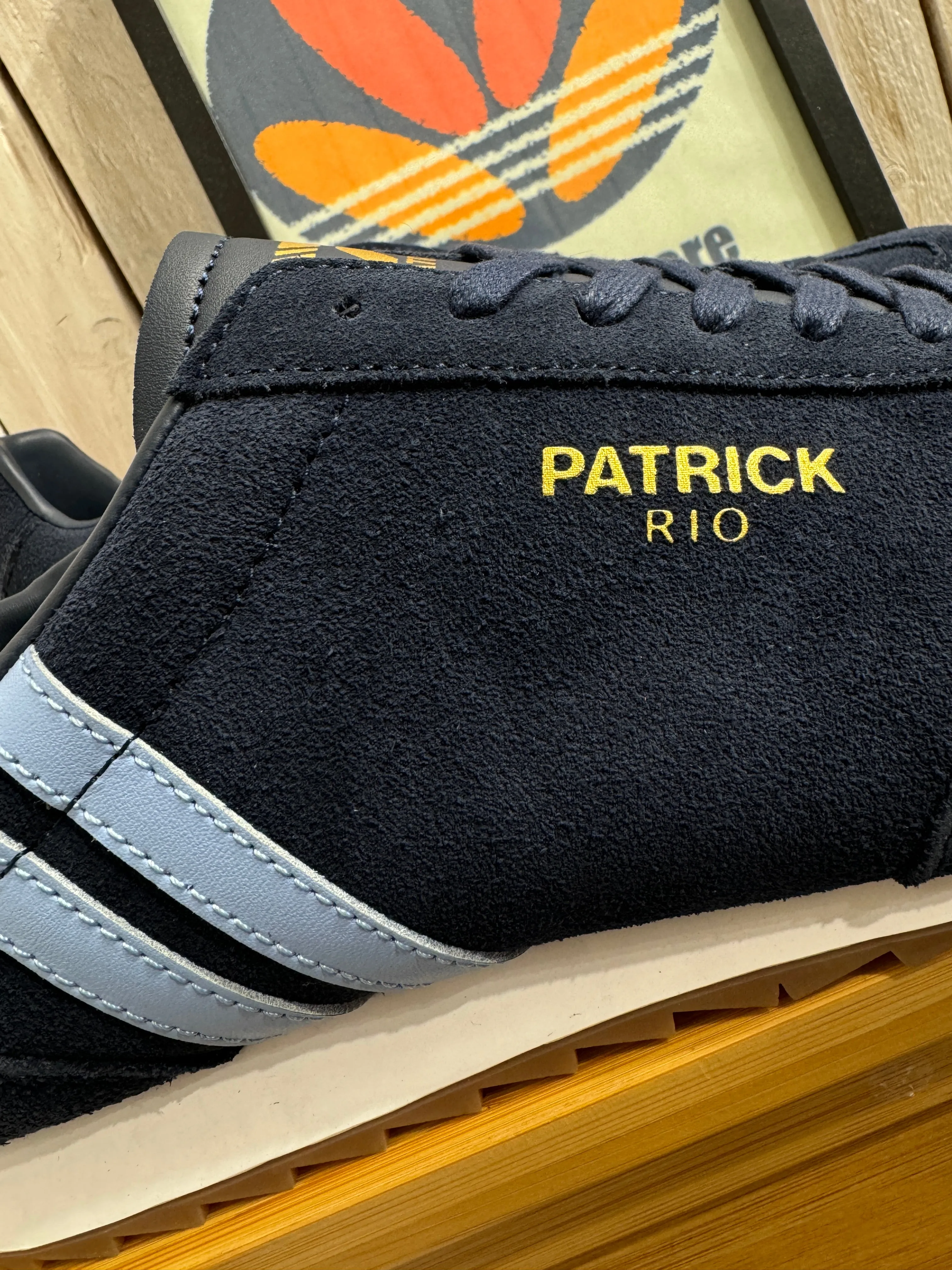 Patrick Rio Suede Trainers - Navy Sky Blue