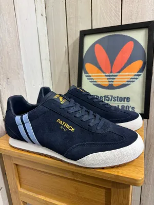 Patrick Rio Suede Trainers - Navy Sky Blue