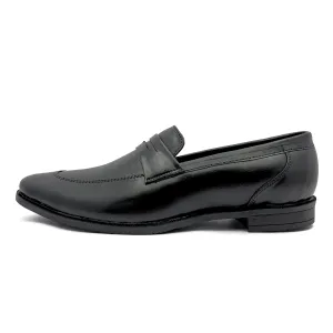 Penny Loafer With Double Stitched Welts for Men (Black)