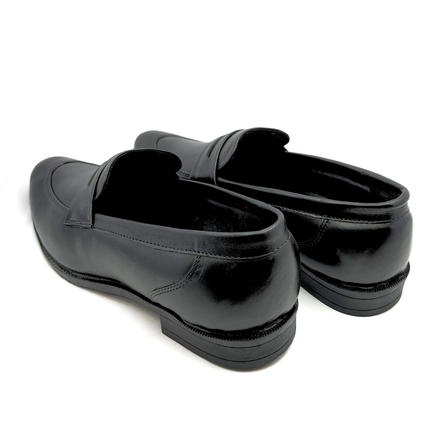 Penny Loafer With Double Stitched Welts for Men (Black)