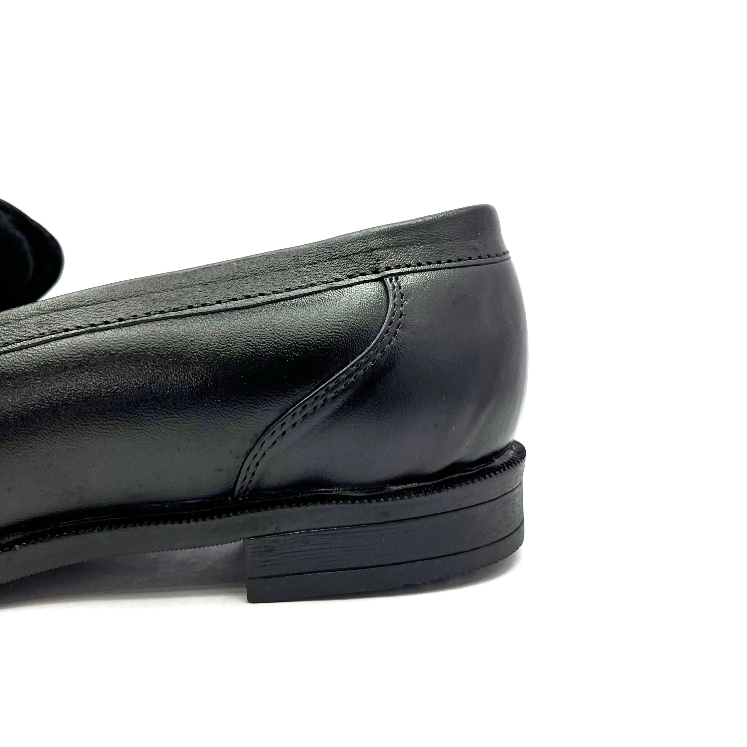 Penny Loafer With Double Stitched Welts for Men (Black)