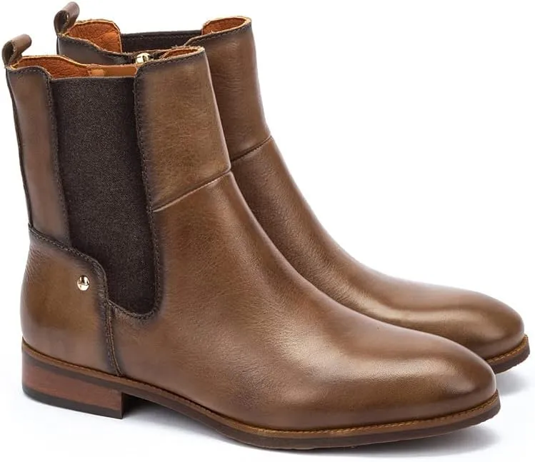 PIKOLINOS Flat Ankle Boots Leather Royal for Woman