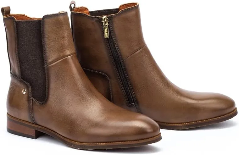 PIKOLINOS Flat Ankle Boots Leather Royal for Woman
