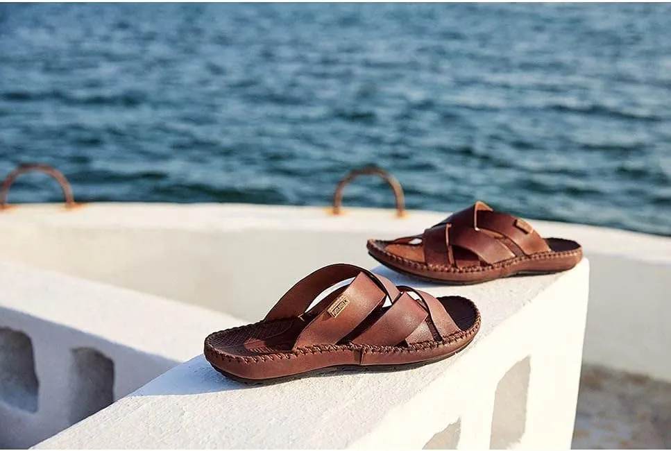 PIKOLINOS Flat Sandals Leather Tarifa for Man