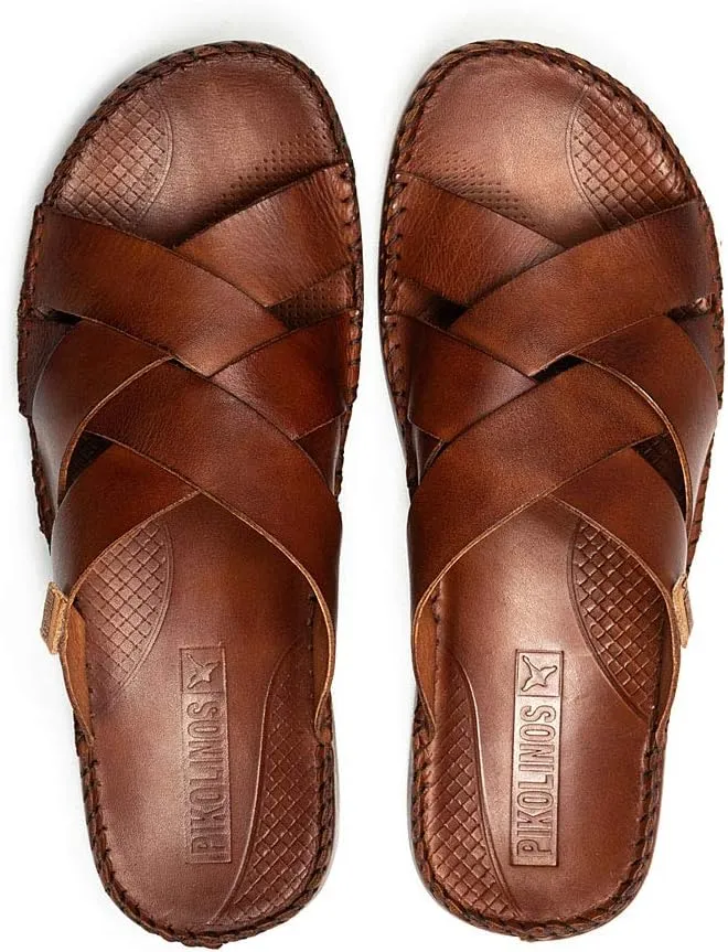 PIKOLINOS Flat Sandals Leather Tarifa for Man