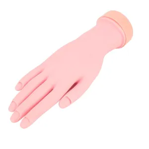 Practice Nail Tips Art Trainer Training Hand Tool, Embedded Nail Grooves Bendable Nails Tips Art Trainer Hand for Props Displaying, Flexible Movable Fake Mannequin Hands Manicure