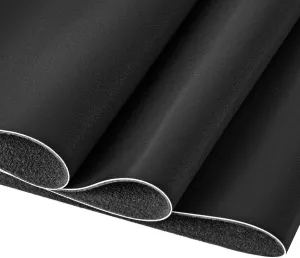 PU Fabric Material 2 Yards 54" x 72" Faux Synthetic Leather Sheets 1.2mm Thick Perfect for Upholstery, DIY Crafts, Hat Making, Hair Crafts Making, Sewing (Black)