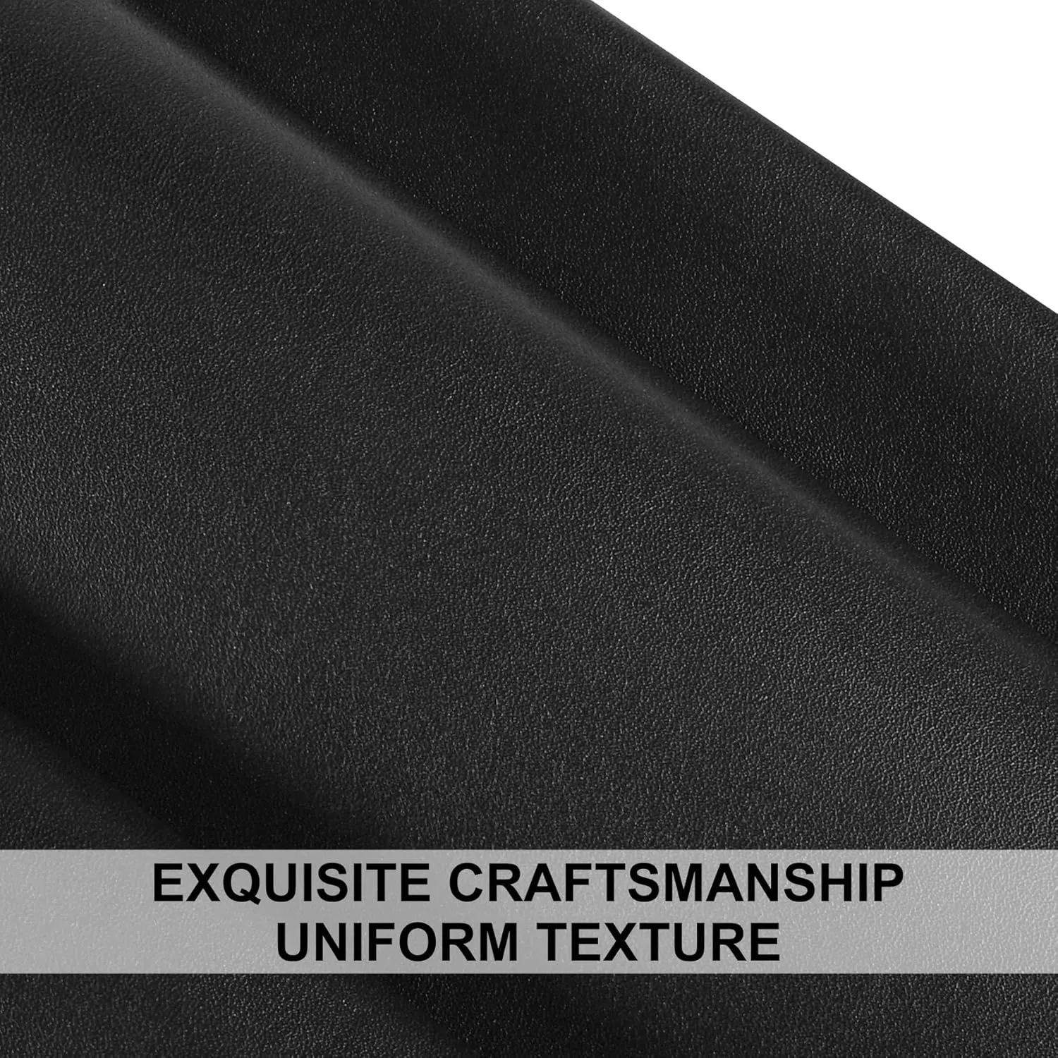 PU Fabric Material 2 Yards 54" x 72" Faux Synthetic Leather Sheets 1.2mm Thick Perfect for Upholstery, DIY Crafts, Hat Making, Hair Crafts Making, Sewing (Black)