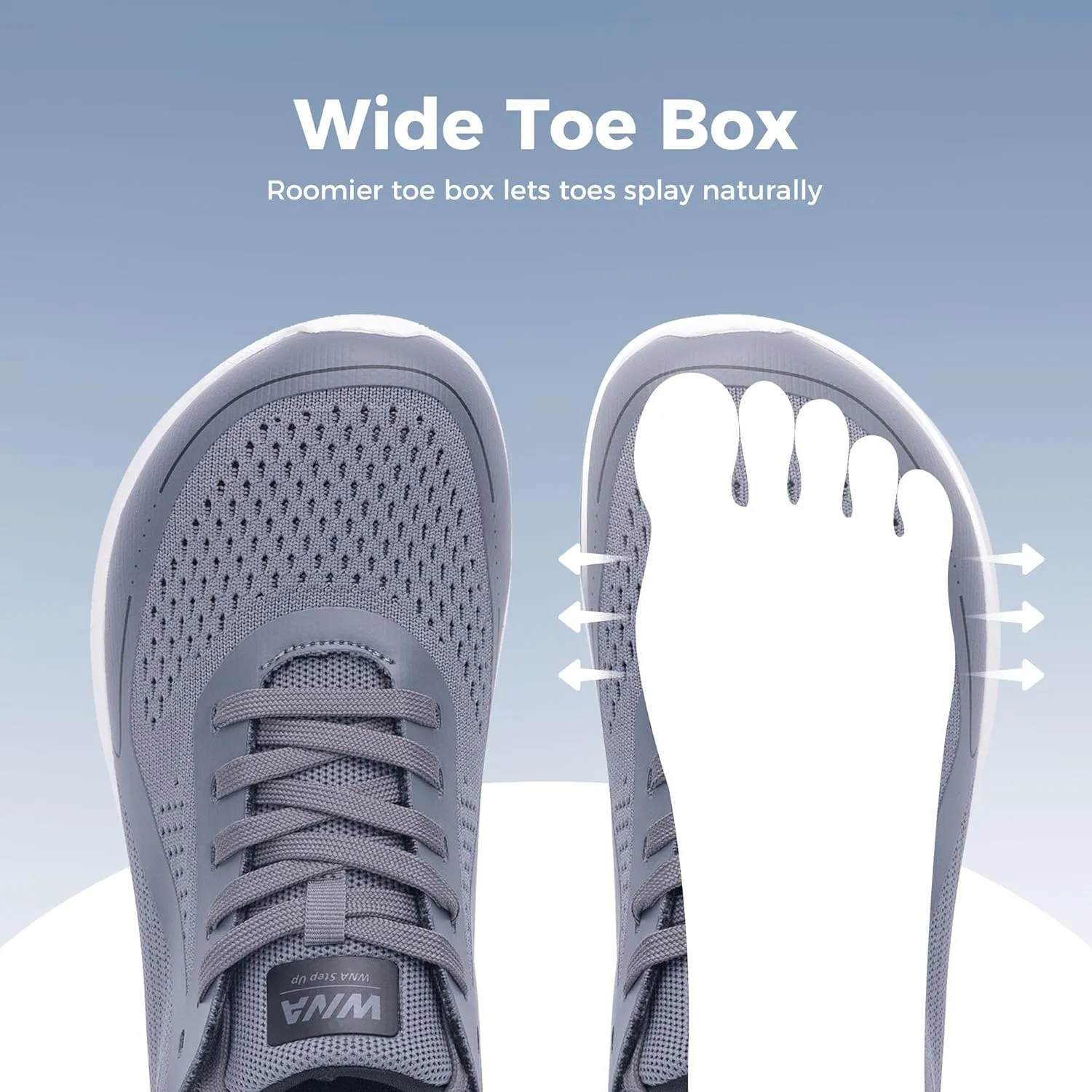 QAUPPE Wide Toe Box Walking Shoes for Men | Zero Drop Minimalist Design | Arch Support for Plantar Fasciitis | Slip-On Tennis Shoes US 8-12