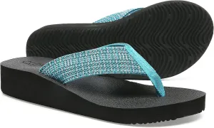 QLEYO Women's Platform Flip Flop with Arch Support, Comfortable Yoga Mat Wedge Flip-Flops, Athletic Walking Thong Slippers for Vacation/Shopping Mall/Wandering/Gathering