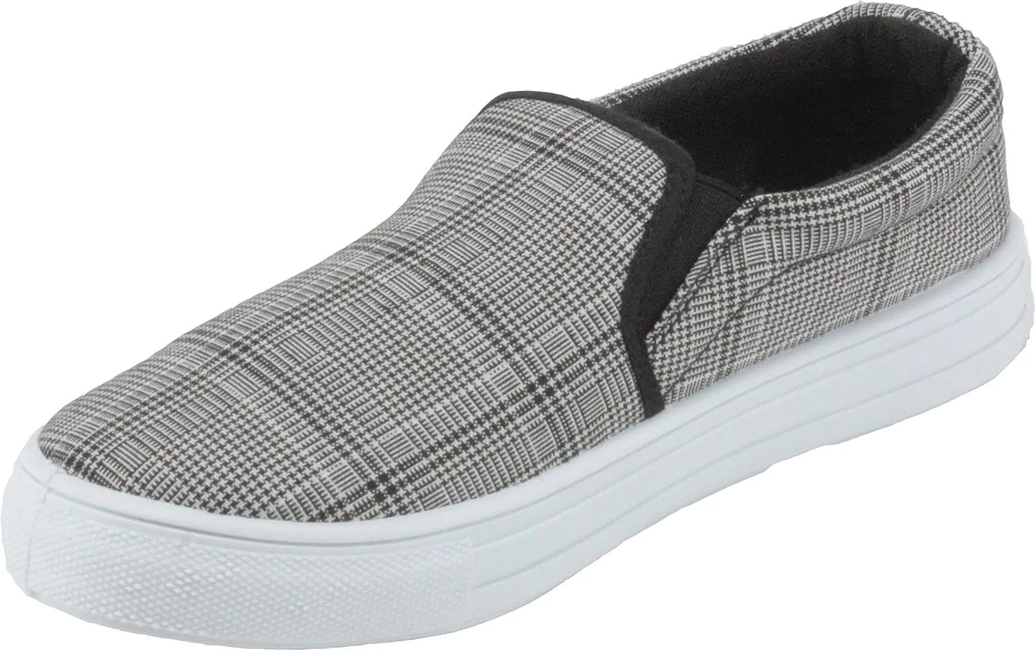 Qupid Women's Reba-58B Round Toe Fabric Upper Low Platform Fashion Sneakers