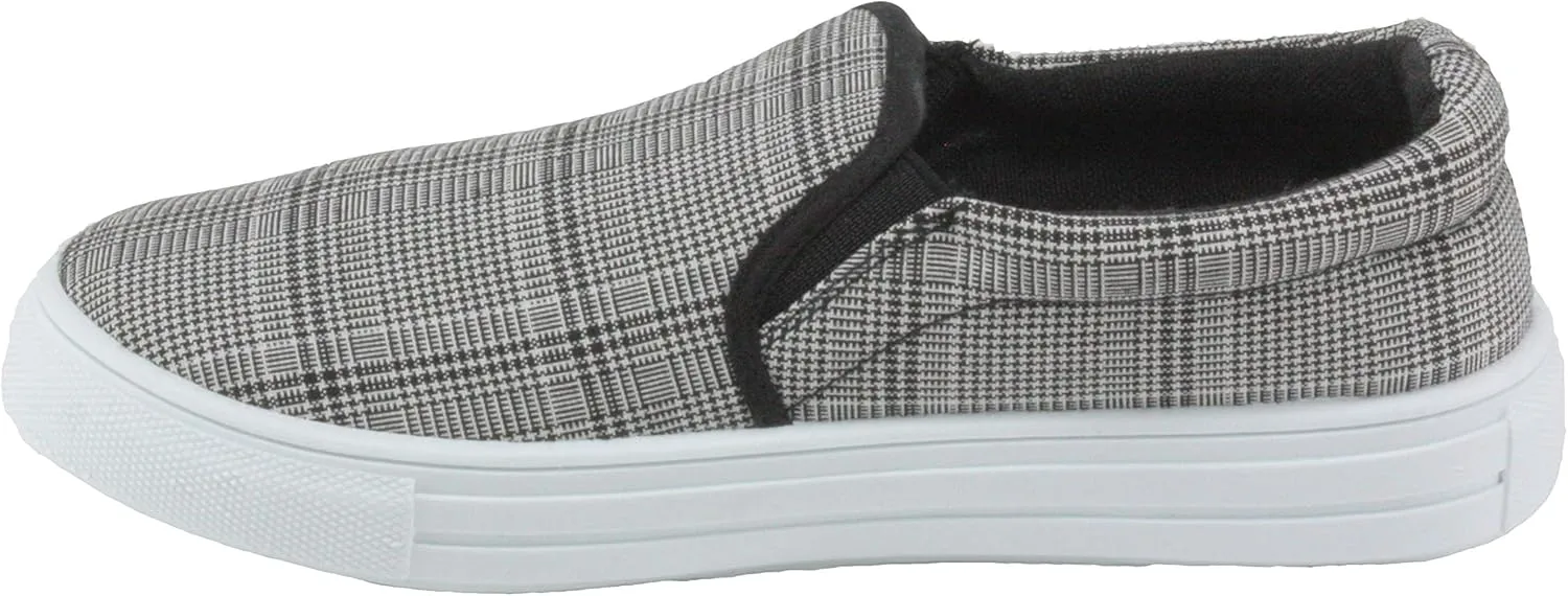 Qupid Women's Reba-58B Round Toe Fabric Upper Low Platform Fashion Sneakers