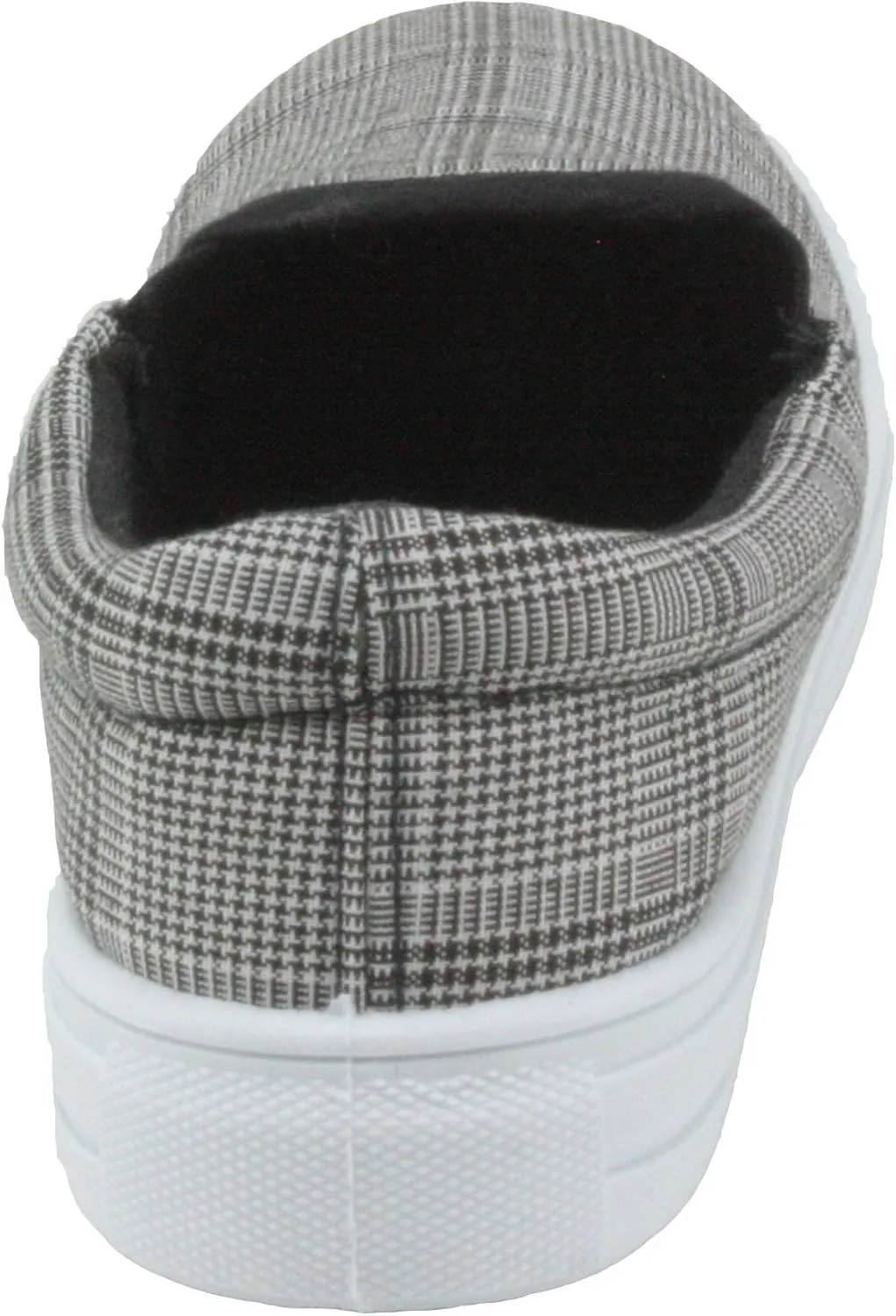 Qupid Women's Reba-58B Round Toe Fabric Upper Low Platform Fashion Sneakers