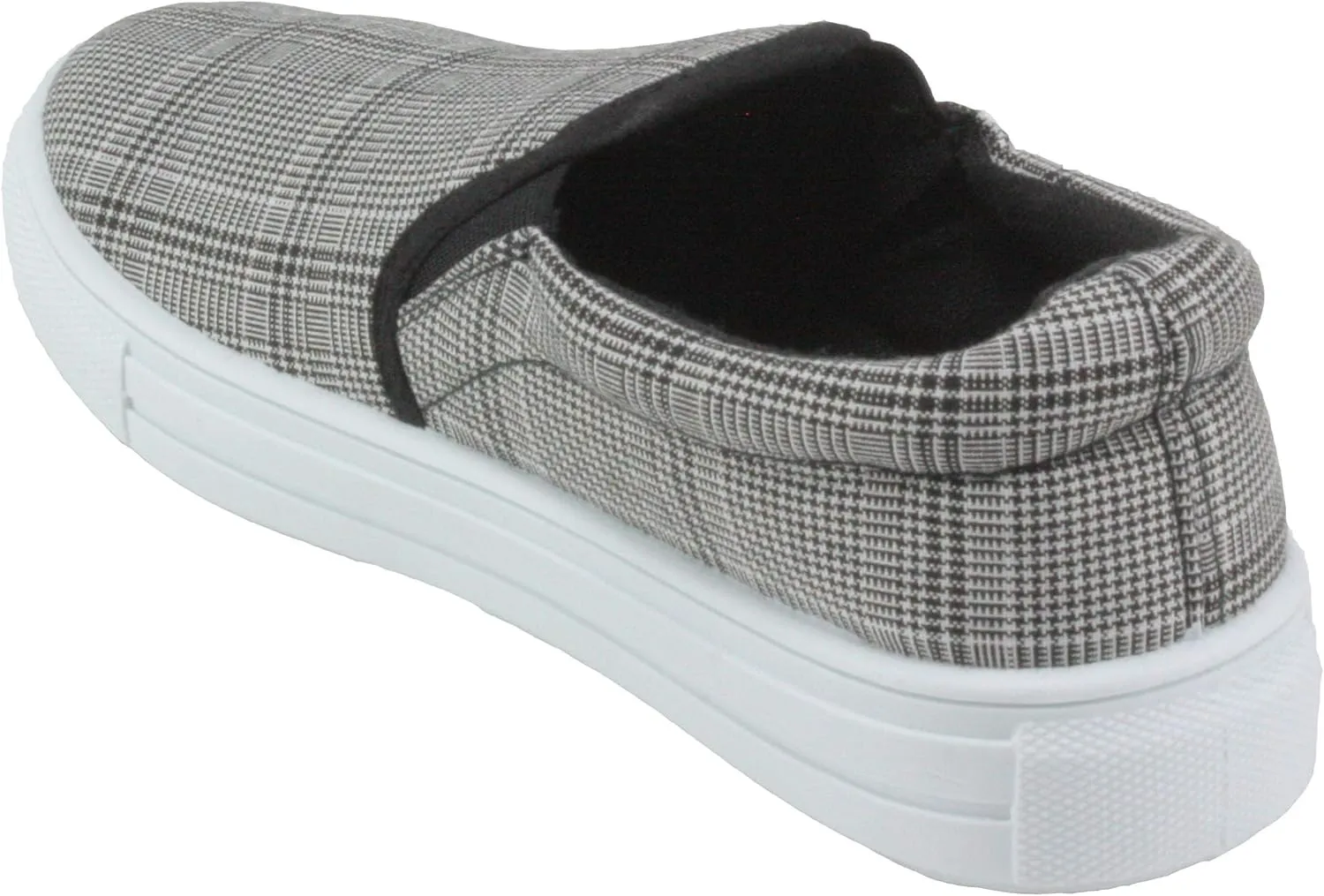 Qupid Women's Reba-58B Round Toe Fabric Upper Low Platform Fashion Sneakers