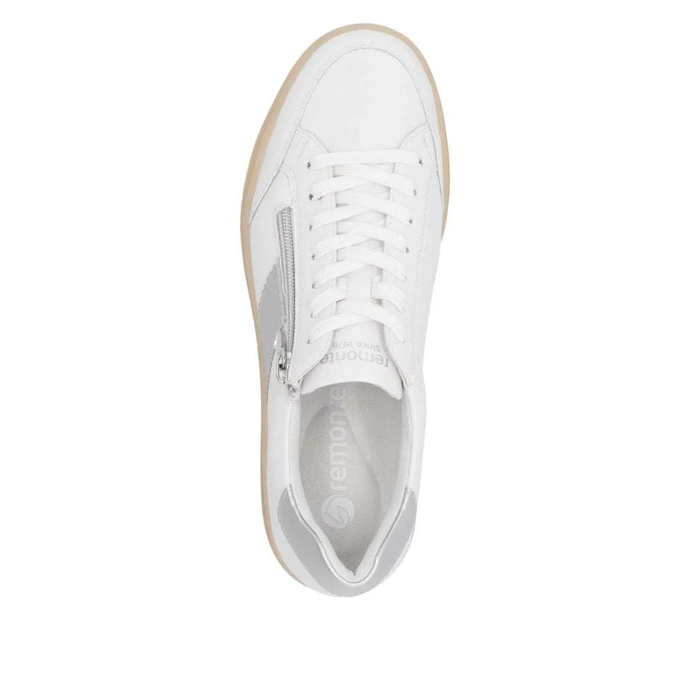Remonte White Wide Fit Trainer |D2C0280