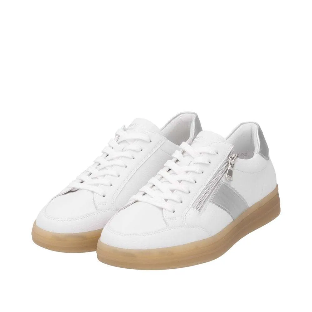 Remonte White Wide Fit Trainer |D2C0280