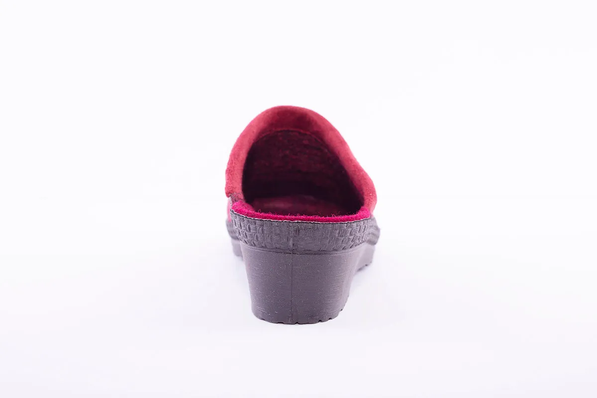 ROHDE - 2455 Wine Wedge Mule Slipper