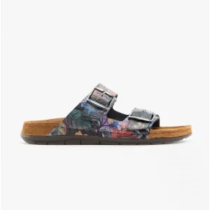 Rohde 5864 Womens Leather Mule Sandals Multi