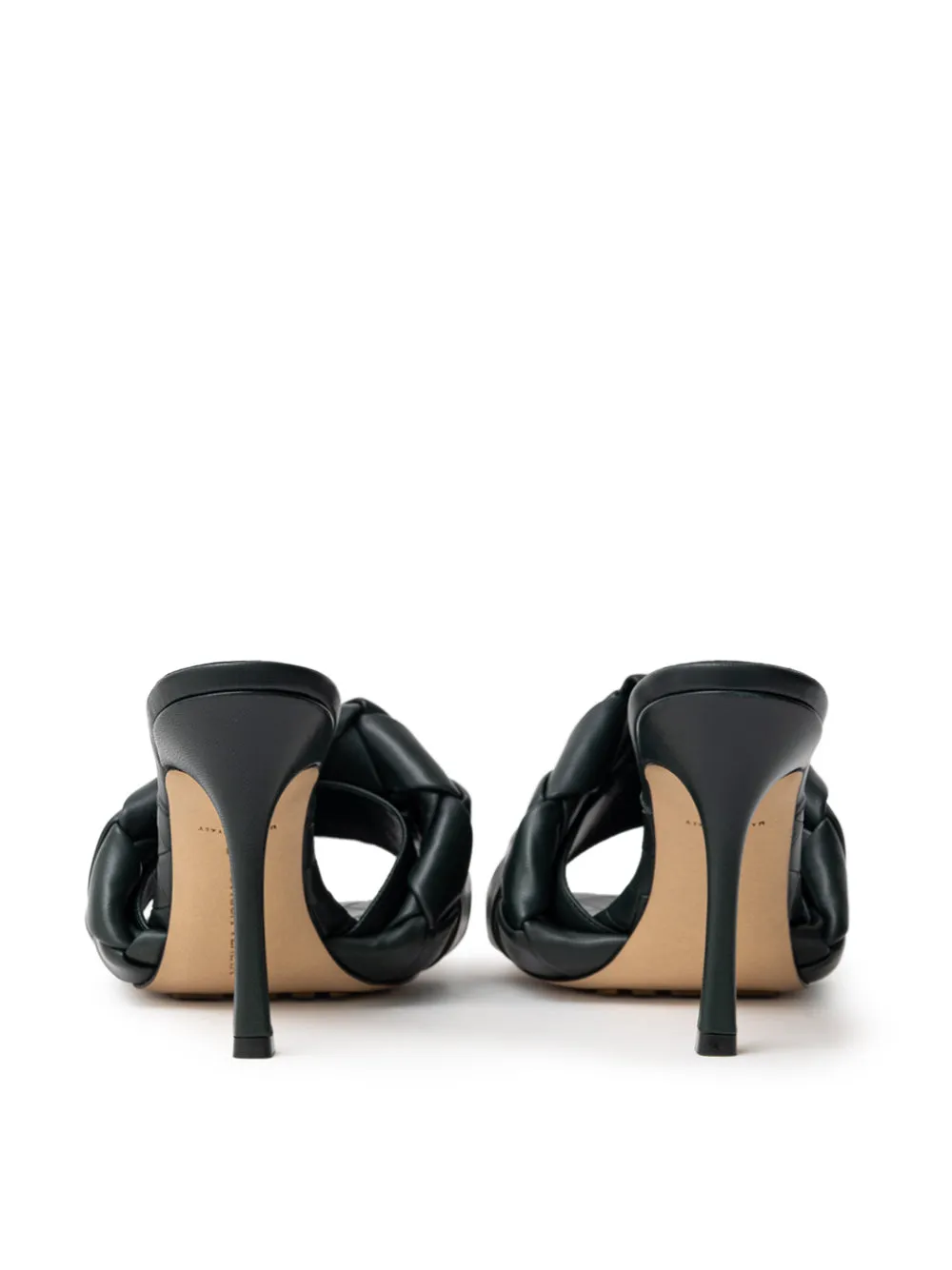 Sandalo Mule Lido in Verde Scuro Bottega Veneta