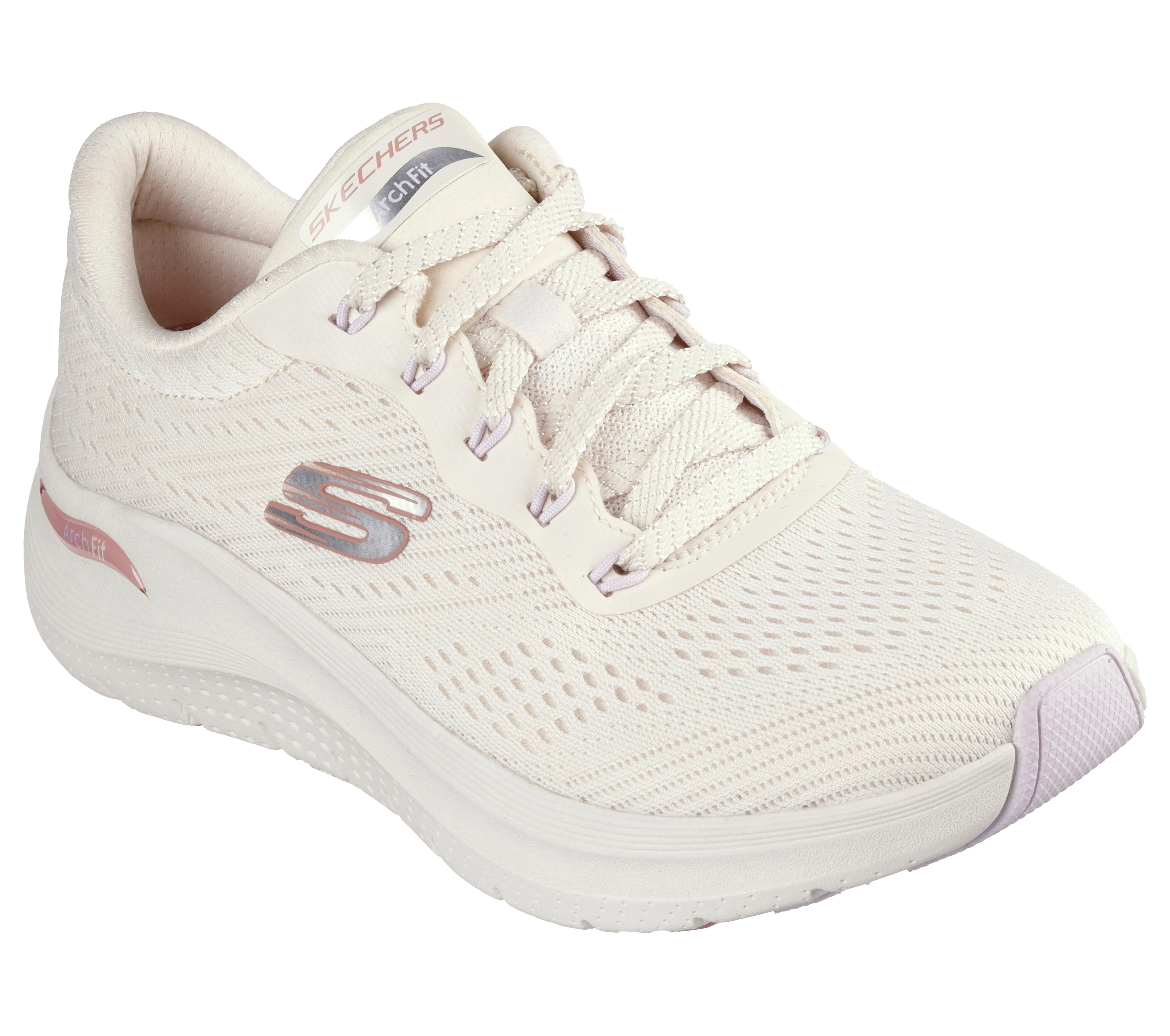 SKECHERS - 150051 ARCH FIT 2.0 BIG LEAGUE LACED TRAINER - NATURAL MULTI