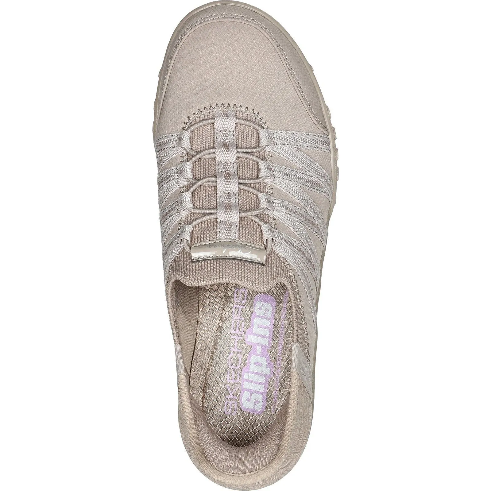 Skechers Breathe-Easy Roll-With-Me Knit Mesh Women's Taupe Trainers