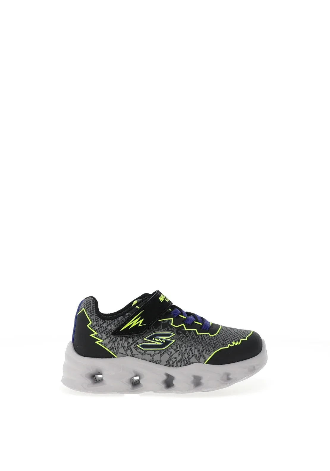 Skechers Toddler Boy S Lights Zorento Trainer, Black Multi