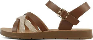 Soda Ling ~ Women Round Toe Multi-Strap Flat Sandals