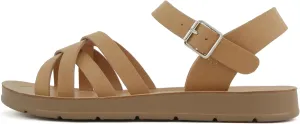 Soda Ling ~ Women Round Toe Multi-Strap Flat Sandals