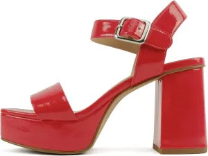 Soda “MACEY” ~ Women Open Square Toe Single Band High Heel Platform Dress Sandal with Adjustable Ankle Strap