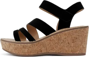 Soda “Sheet” ~ Women Round Toe Multi Strap Wedge Sandal
