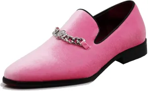 SP34 Men's Vintage Fashion Chain Buckle Dress Loafers Slip On Shoes Tuxedo Dress Shoes