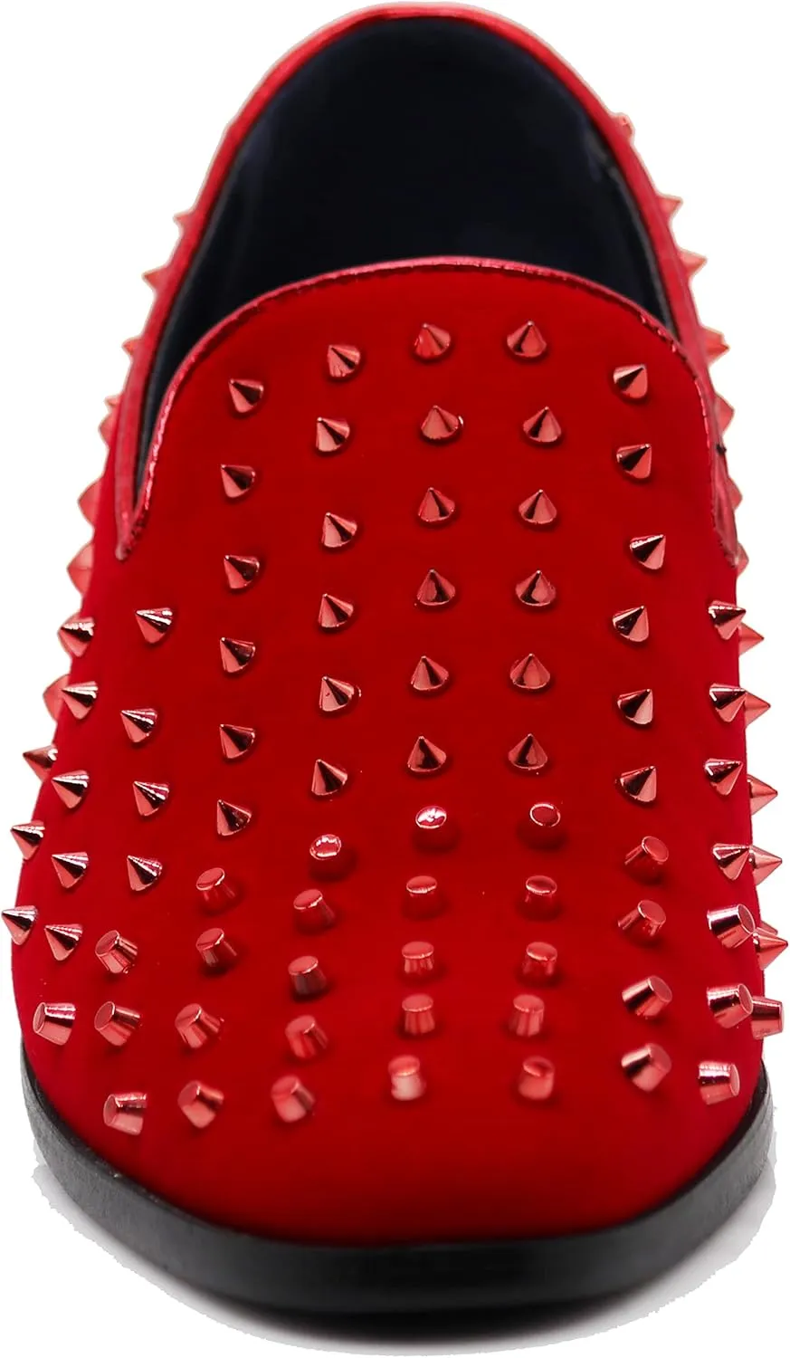 SPK24 Men Vintage Spikes Sparkle Formal Tuxedo Stage Fashion Slip On Loafer Dress Shoes