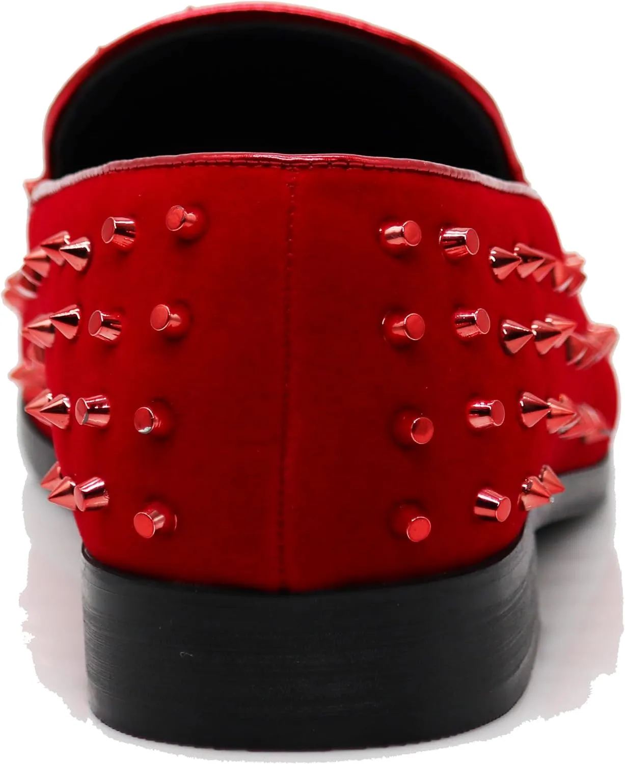 SPK24 Men Vintage Spikes Sparkle Formal Tuxedo Stage Fashion Slip On Loafer Dress Shoes