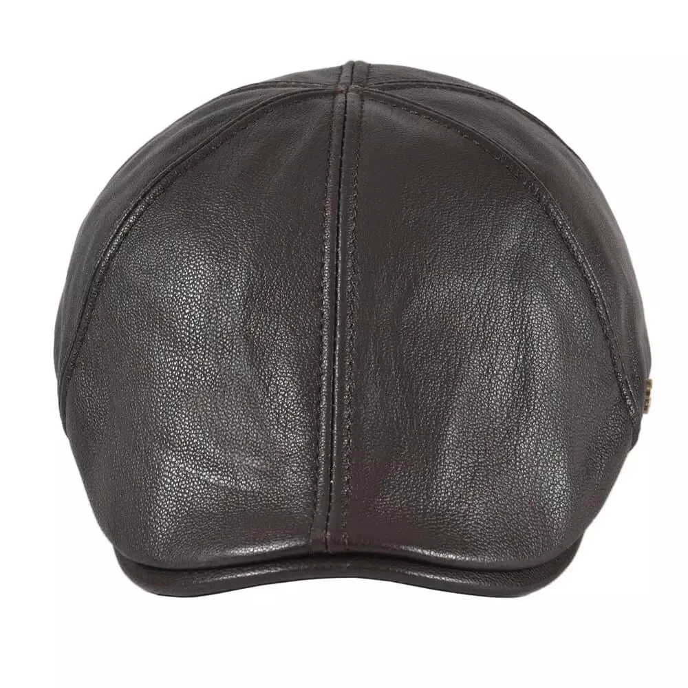 Springville Genuine Leather Flat Cap