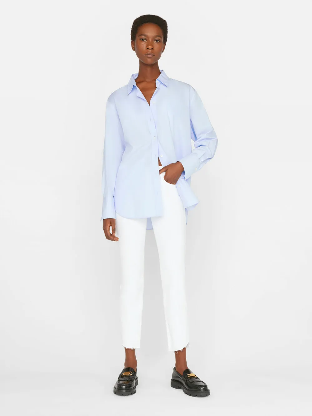 Straight Le High Blanc Supportive -- Cascade Hem Localized shipping
