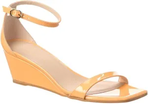 Stuart Weitzman Nudistcurve 50 Patent Wedge Sandal