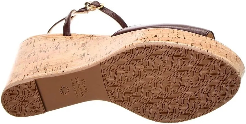 Stuart Weitzman Palmina Leather Wedge Sandal