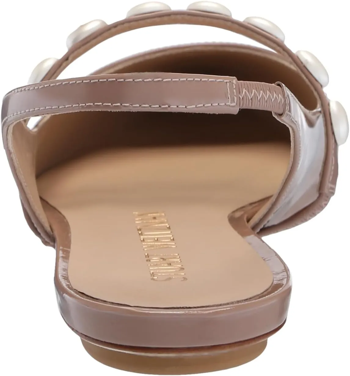 Stuart Weitzman Women's Emlia Pearlita Slingback Flat Ballet