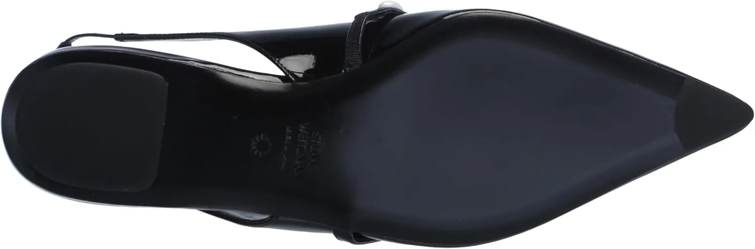 Stuart Weitzman Women's Emlia Pearlita Slingback Flat Ballet